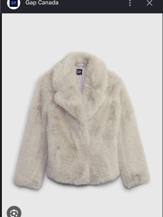 GAP Jackets & Blazers - GAP Silver Faux Fur Coat with Satin Lining
